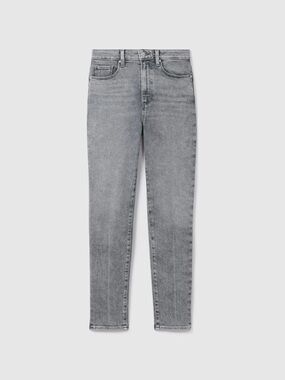 Paige Gemma Slim Cropped Jeans Washed Mid Rise Stretch 30